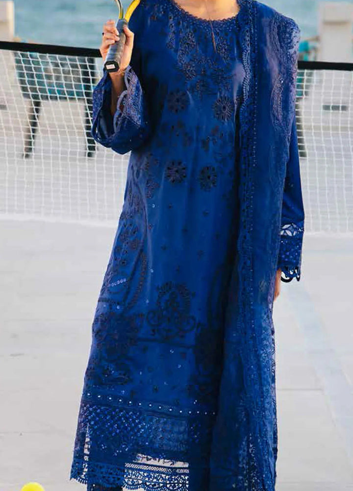 Eid Escape By Nureh Embroidered Lawn Suit Unstitched 3 Piece NU24EE NE-90 Blume - Festive Collection