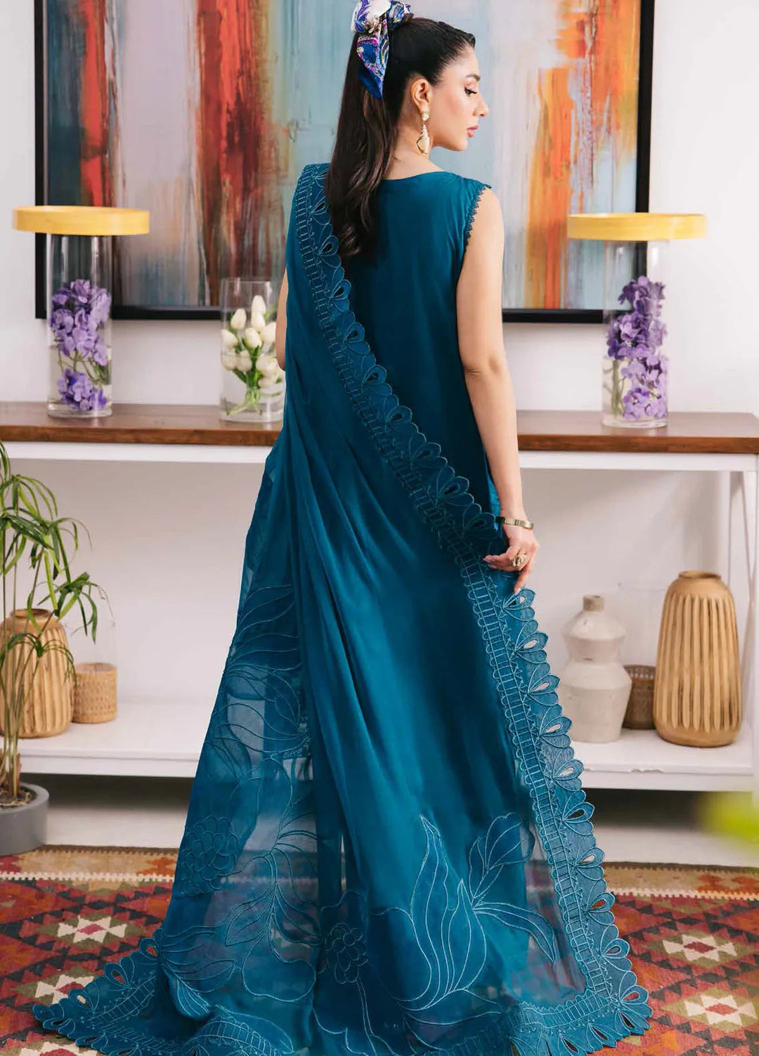 Eid Escape By Nureh Embroidered Lawn Suit Unstitched 3 Piece NU24EE NE-93 Zoee - Festive Collection