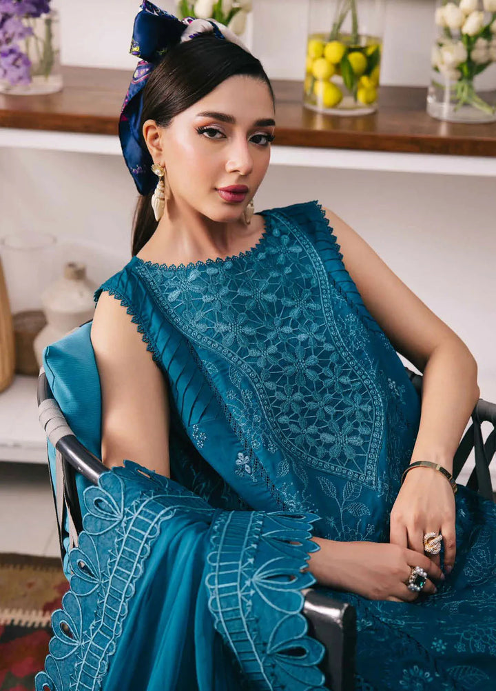 Eid Escape By Nureh Embroidered Lawn Suit Unstitched 3 Piece NU24EE NE-93 Zoee - Festive Collection