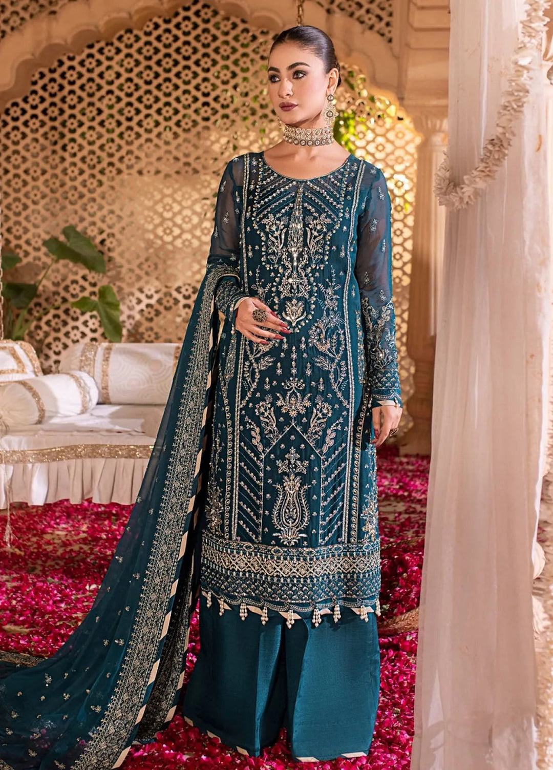 Eileen Embroidered Chiffon Suit Unstitched 4 Piece EL24C D2-AYLA  - Luxury Collection