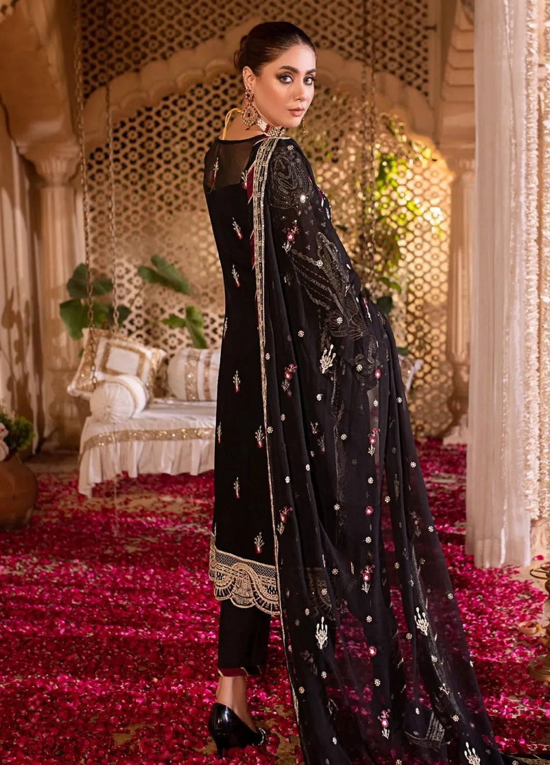 Eileen Embroidered Chiffon Suit Unstitched 4 Piece EL24C D7-ALIYAH - Luxury Collection