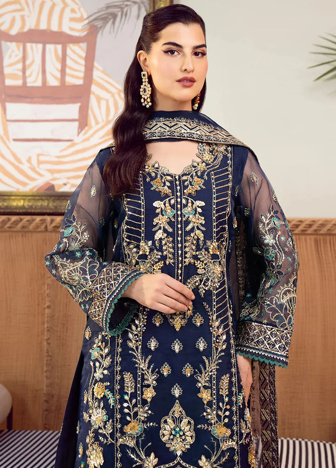 Eileen Pret Embroidered Organza 4 Piece Suit Alena