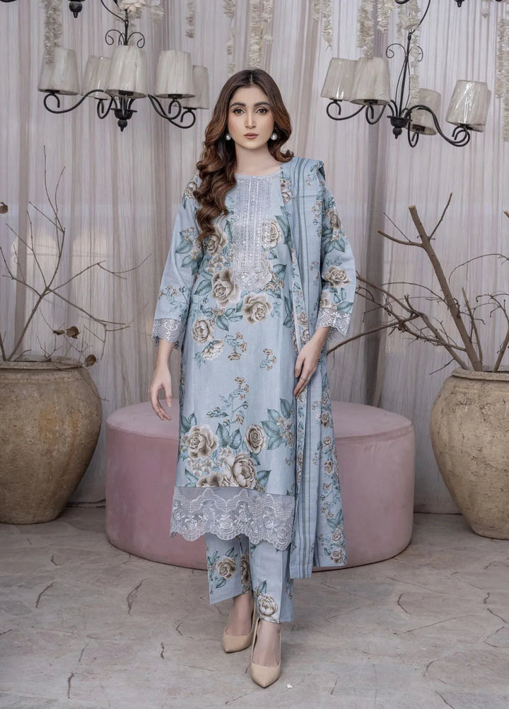Eileen Pret Embroidered Slub Khaddar 3 Piece Suit D1-WP24