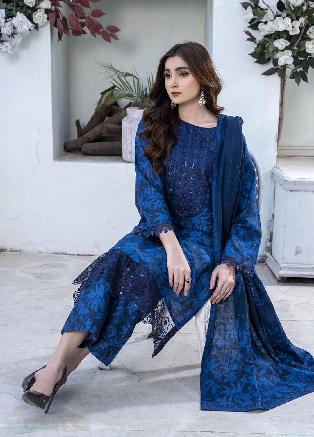 Eileen Pret Embroidered Slub Khaddar 3 Piece Suit D3-WP24