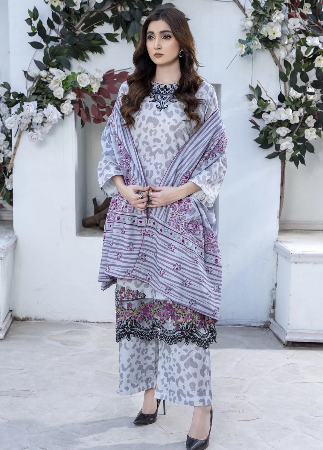 Eileen Pret Embroidered Slub Khaddar 3 Piece Suit D4-WP24