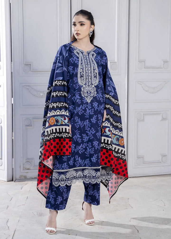 Eileen Pret Embroidered Slub Khaddar 3 Piece Suit D6-WP24