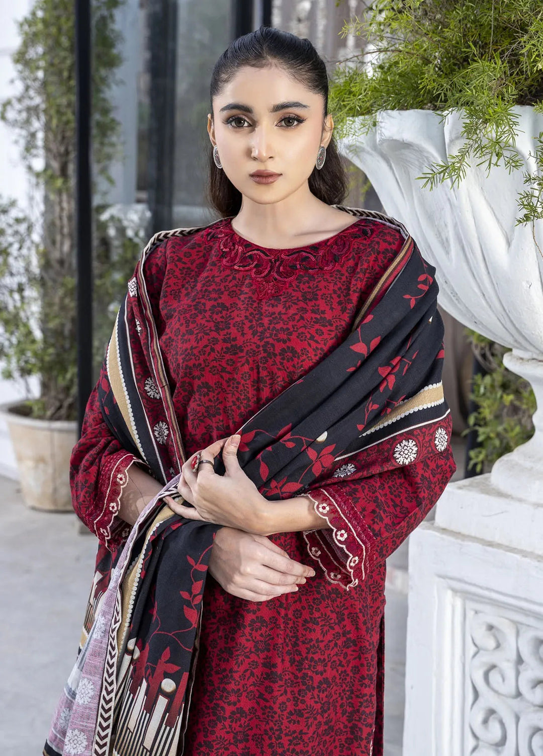 Eileen Pret Embroidered Slub Khaddar 3 Piece Suit D7-WP24