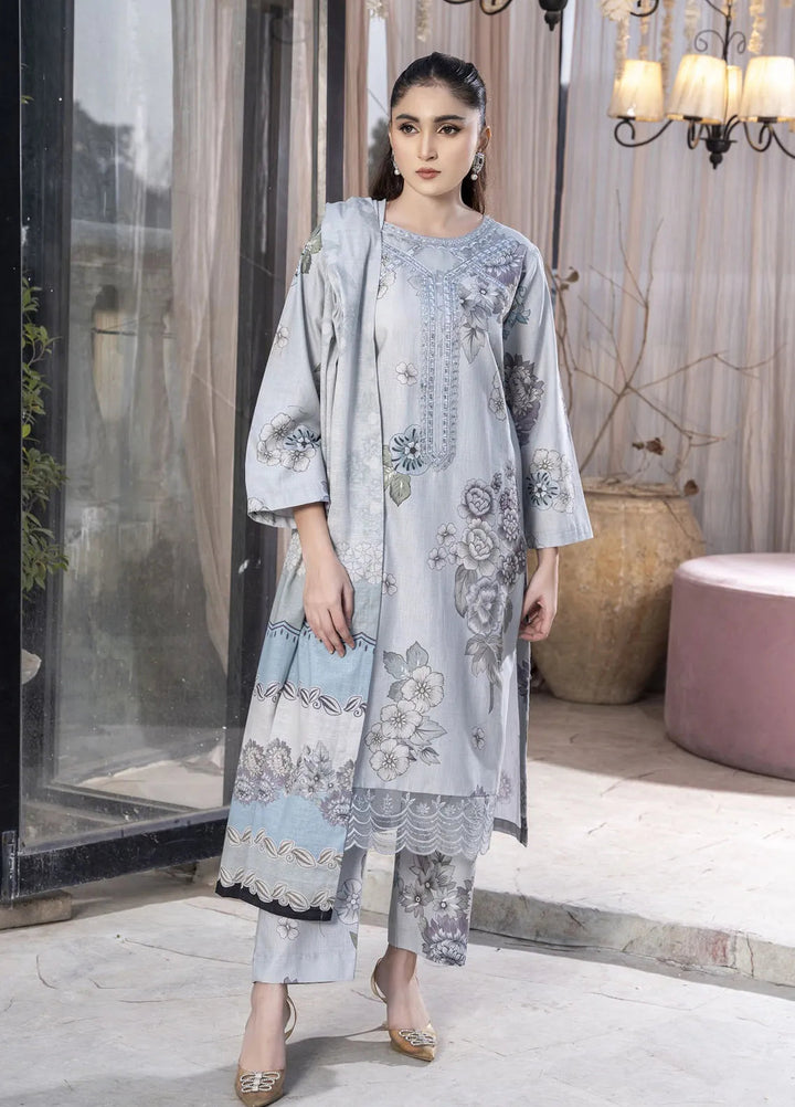 Eileen Pret Embroidered Slub Khaddar 3 Piece Suit D8-WP24