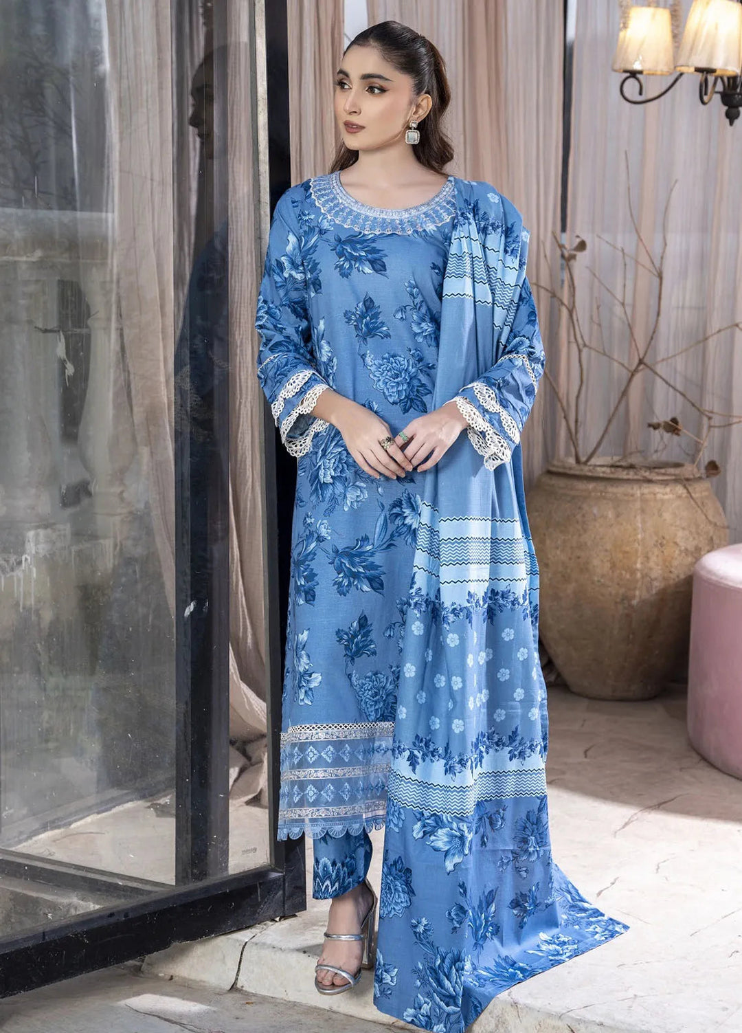 Eileen Pret Embroidered Slub Khaddar 3 Piece Suit D9-WP24