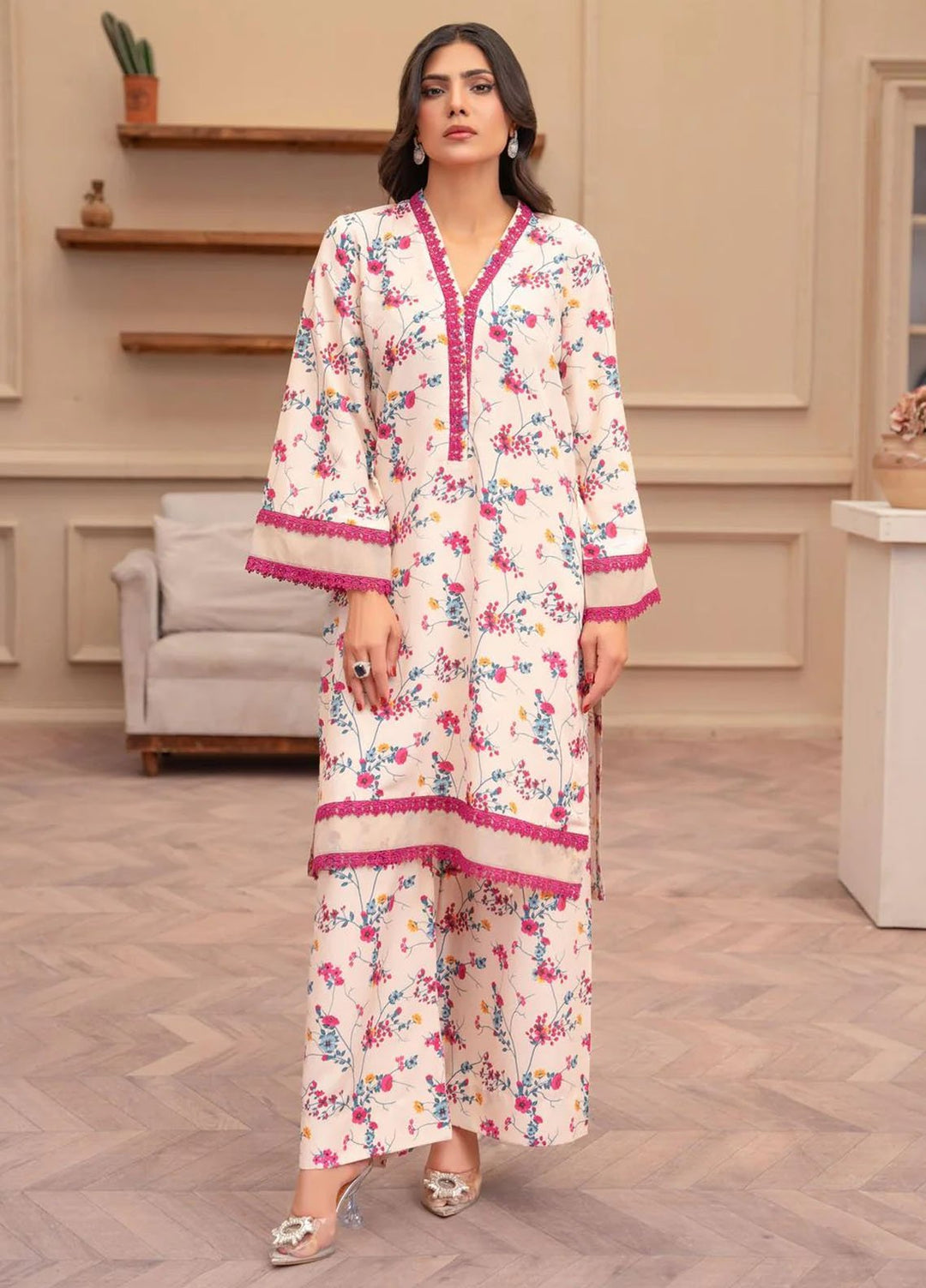 Eileen Pret Printed Poly Lawn 2 piece Suit D4-PL25
