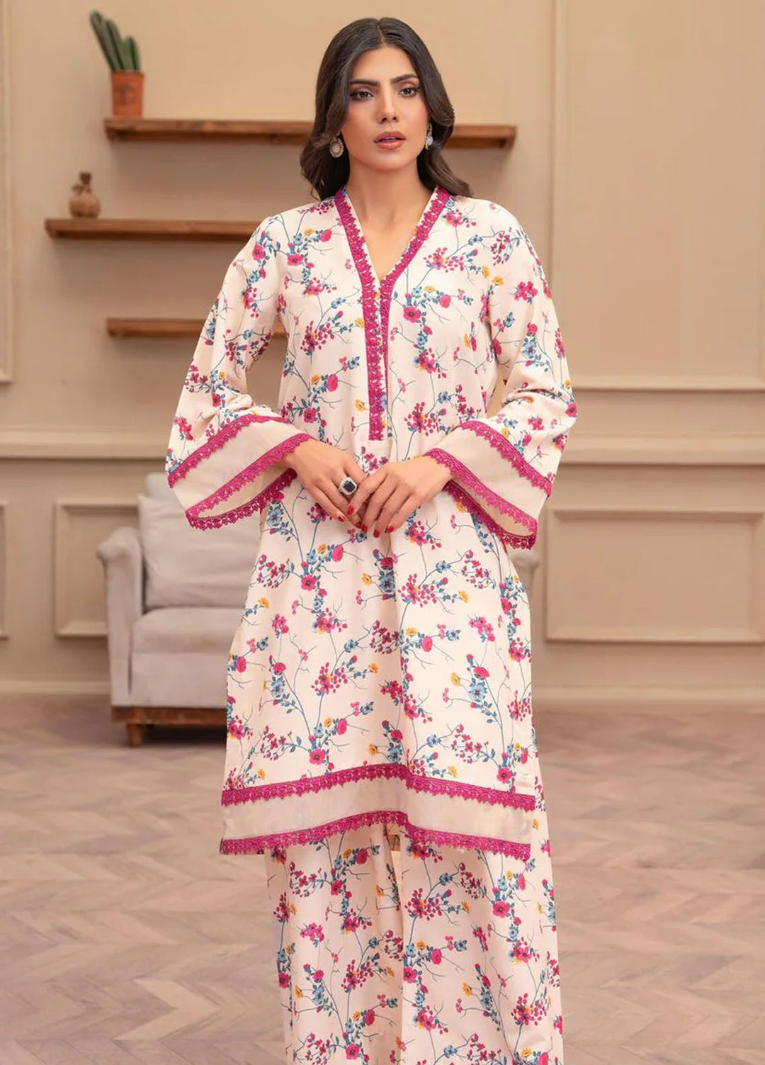 Eileen Pret Printed Poly Lawn 2 piece Suit D4-PL25