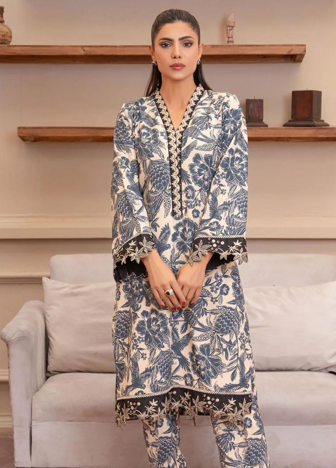 Eileen Pret Printed Poly Lawn 2 piece Suit D5-PL25