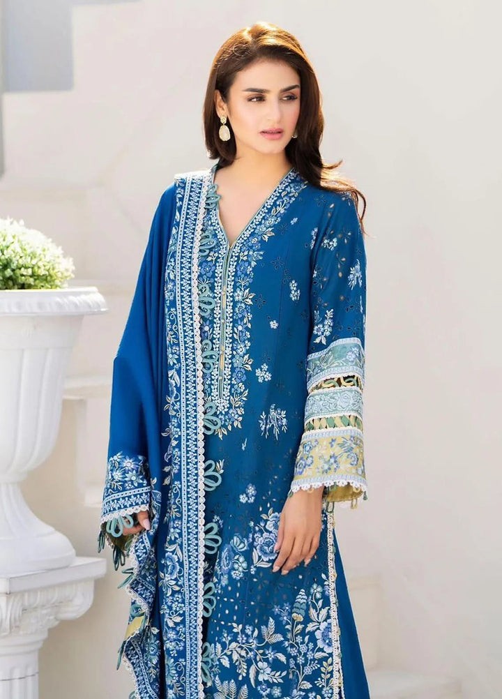 Elan Embroidered Lawn Suits Unstitched 3 Piece EL24L D-06B Ivana - Summer Collection