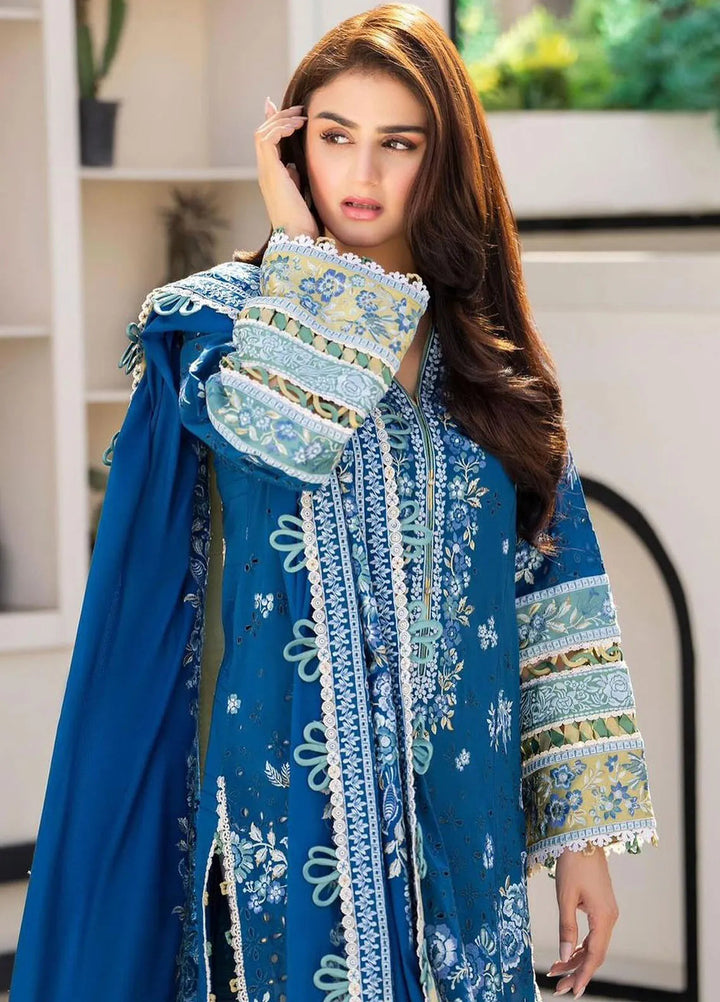 Elan Embroidered Lawn Suits Unstitched 3 Piece EL24L D-06B Ivana - Summer Collection