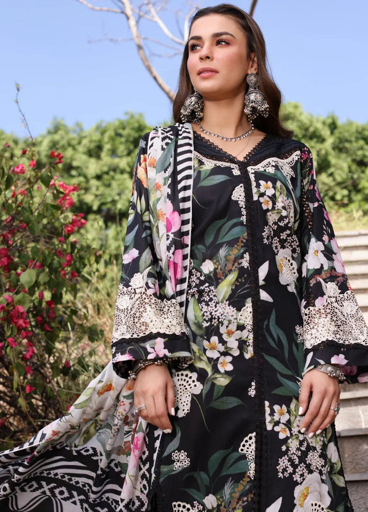 Elaf Chikankari Lawn Suit Unstitched 3 Piece EF24C ECK-02 A Noiree - Summer Collection