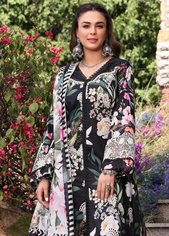 Elaf Chikankari Lawn Suit Unstitched 3 Piece EF24C ECK-02 A Noiree - Summer Collection