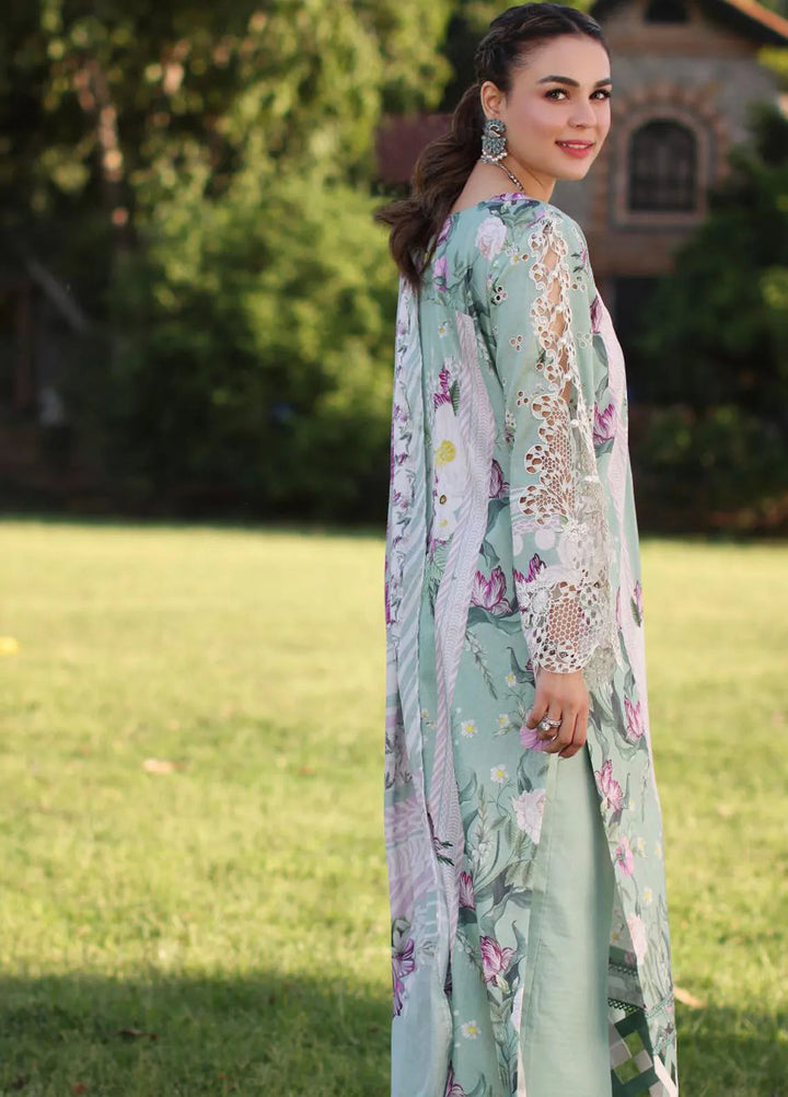 Elaf Chikankari Lawn Suit Unstitched 3 Piece EF24C ECK-05 B Celestial - Summer Collection