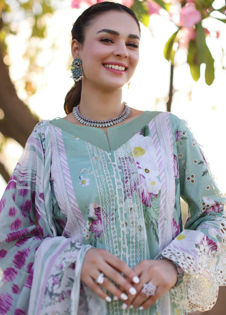 Elaf Chikankari Lawn Suit Unstitched 3 Piece EF24C ECK-05 B Celestial - Summer Collection