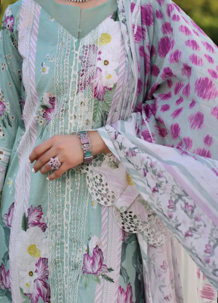 Elaf Chikankari Lawn Suit Unstitched 3 Piece EF24C ECK-05 B Celestial - Summer Collection