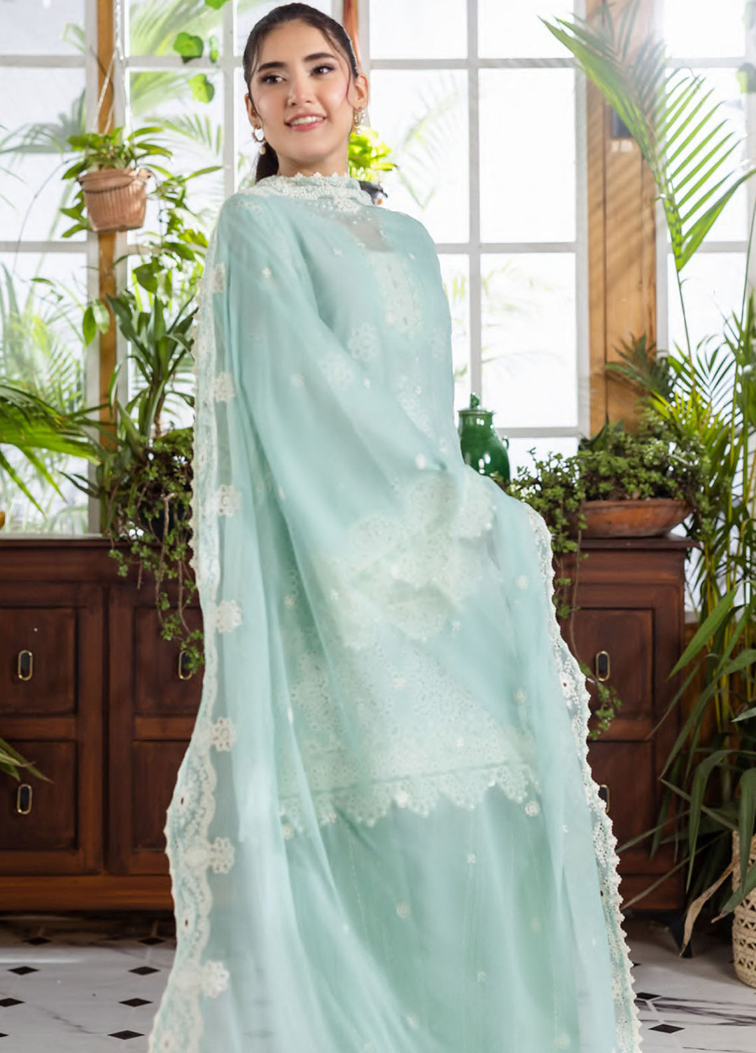 Elaf Chikankari Lawn Suits Unstitched 3 Piece EEC - 3A Parisian - Festive Collection