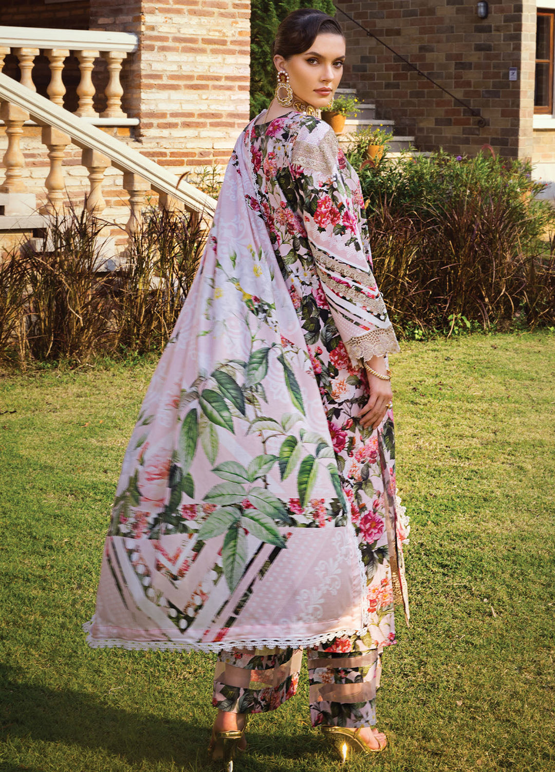 Elaf Chikankari Lawn Suits Unstitched 3 Piece EF24PC ECT 01A - Summer Collection