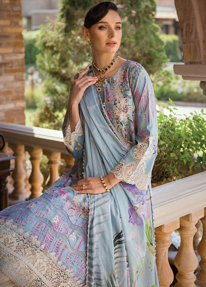Elaf Chikankari Lawn Suits Unstitched 3 Piece EF24PC ECT 03A - Summer Collection