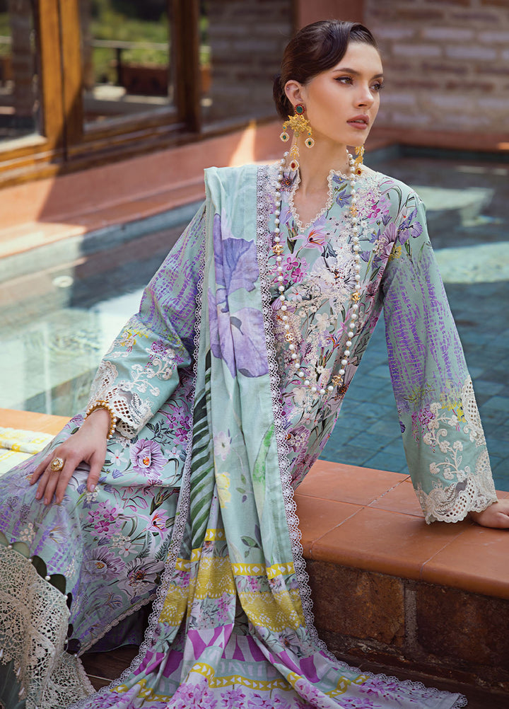 Elaf Chikankari Lawn Suits Unstitched 3 Piece EF24PC ECT 03B - Summer Collection