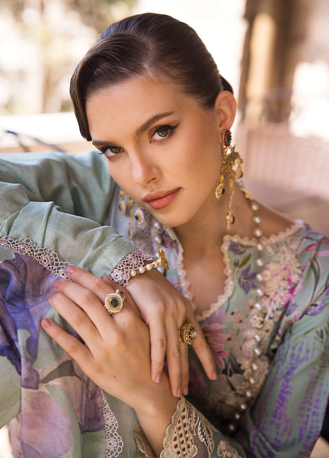 Elaf Chikankari Lawn Suits Unstitched 3 Piece EF24PC ECT 03B - Summer Collection