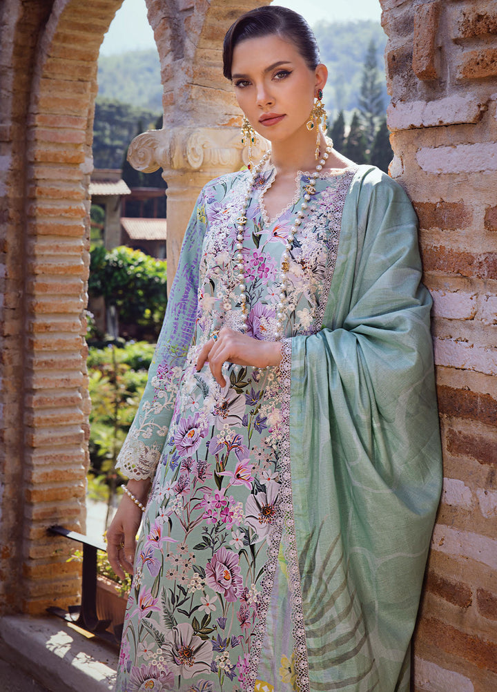 Elaf Chikankari Lawn Suits Unstitched 3 Piece EF24PC ECT 03B - Summer Collection