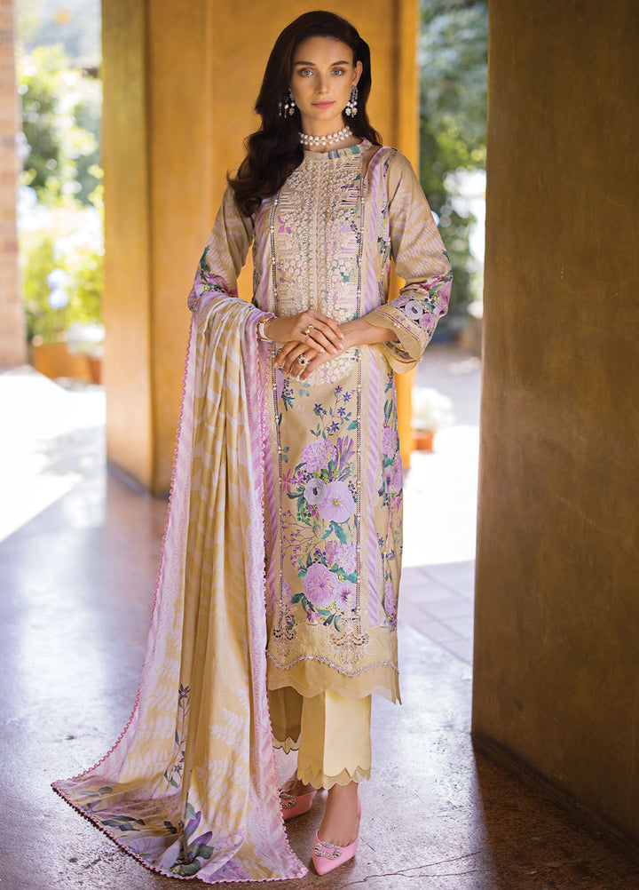 Elaf Chikankari Lawn Suits Unstitched 3 Piece EF24PC ECT 04A - Summer Collection