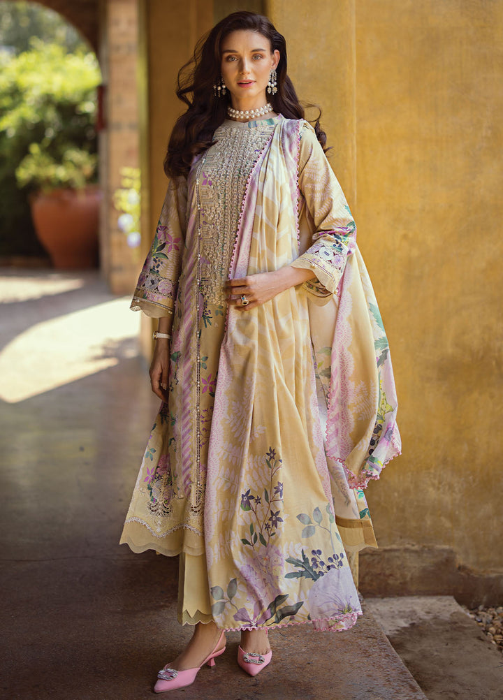 Elaf Chikankari Lawn Suits Unstitched 3 Piece EF24PC ECT 04A - Summer Collection