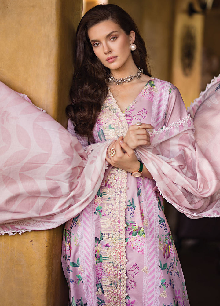 Elaf Chikankari Lawn Suits Unstitched 3 Piece EF24PC ECT 04B - Summer Collection