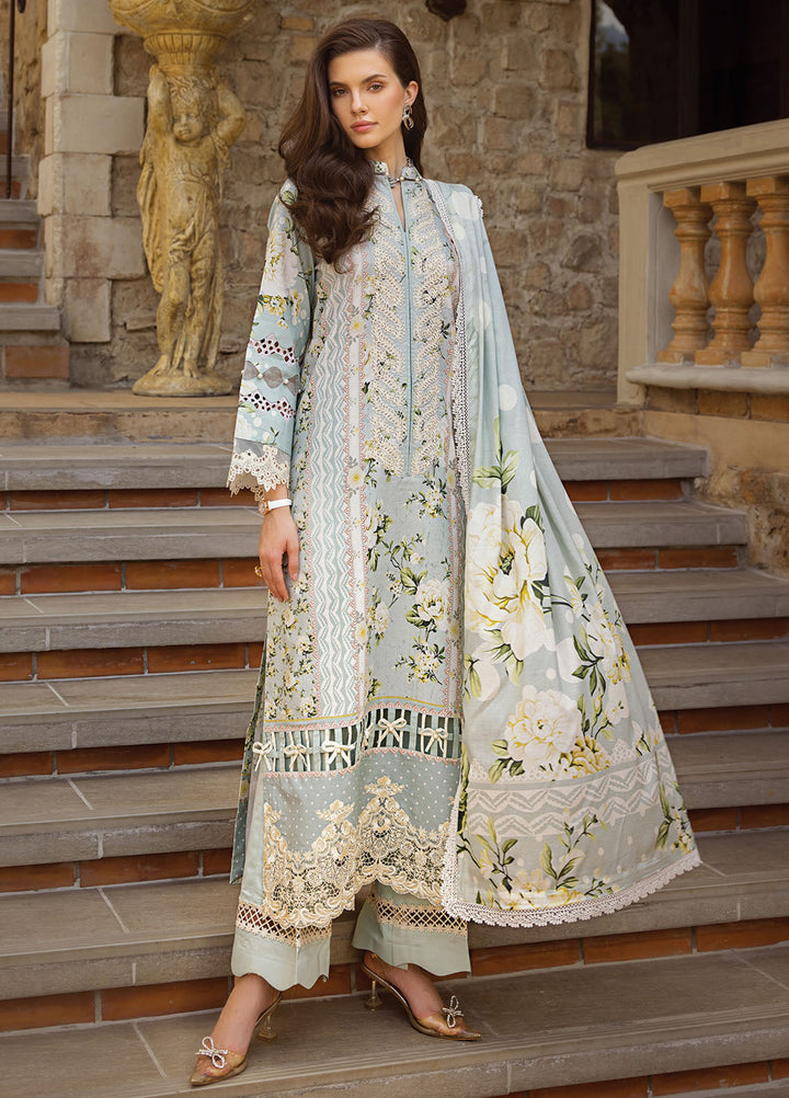 Elaf Chikankari Lawn Suits Unstitched 3 Piece EF24PC ECT 05A - Summer Collection
