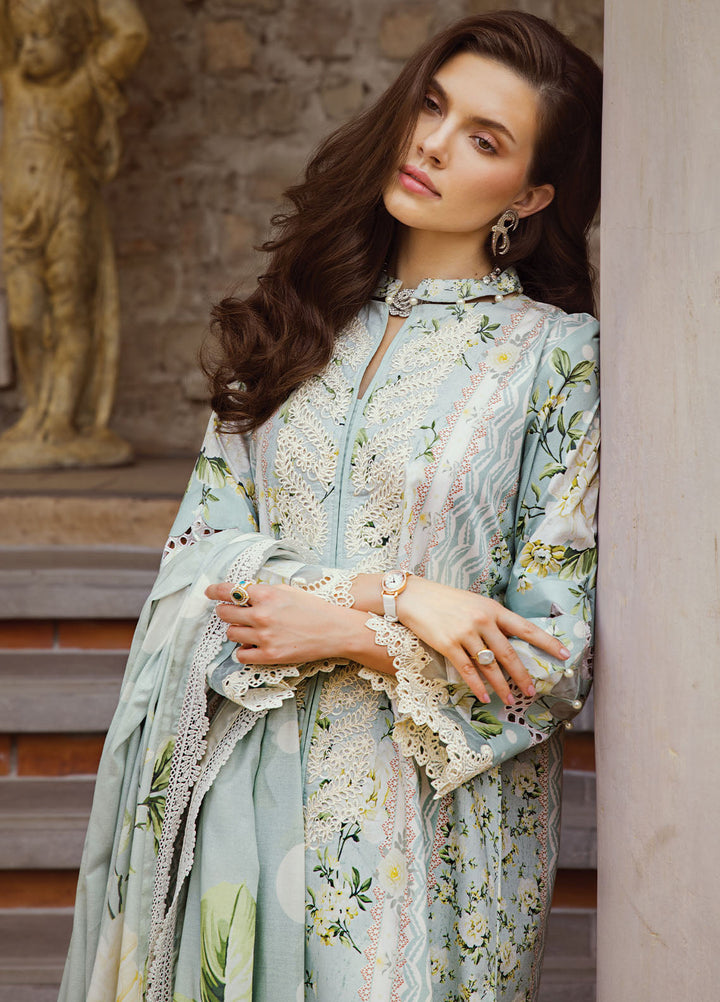 Elaf Chikankari Lawn Suits Unstitched 3 Piece EF24PC ECT 05A - Summer Collection