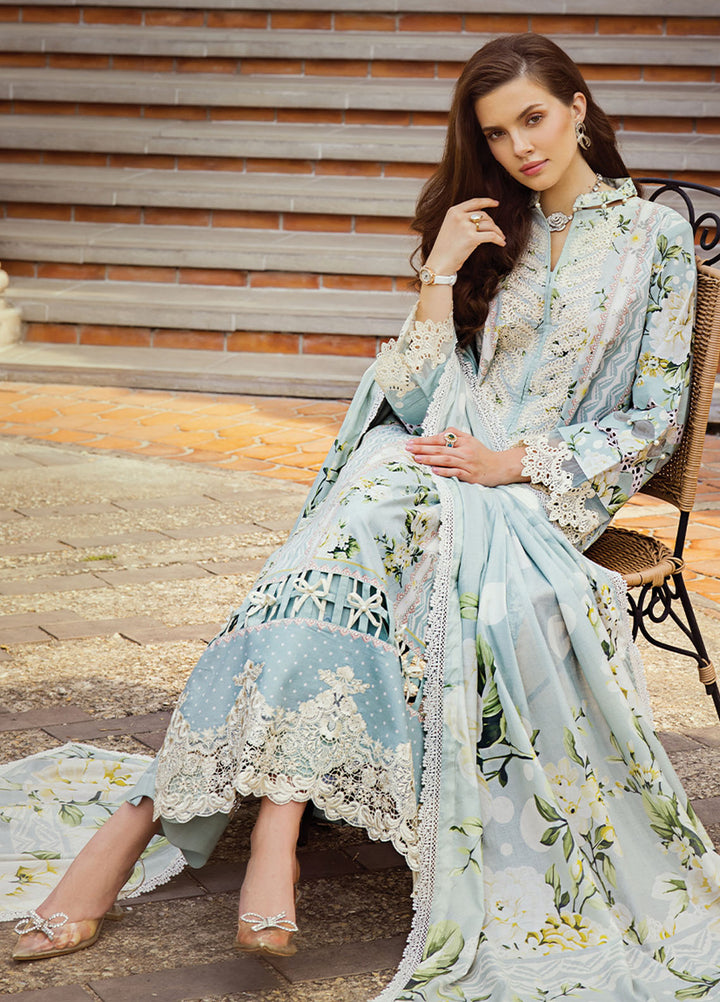 Elaf Chikankari Lawn Suits Unstitched 3 Piece EF24PC ECT 05A - Summer Collection