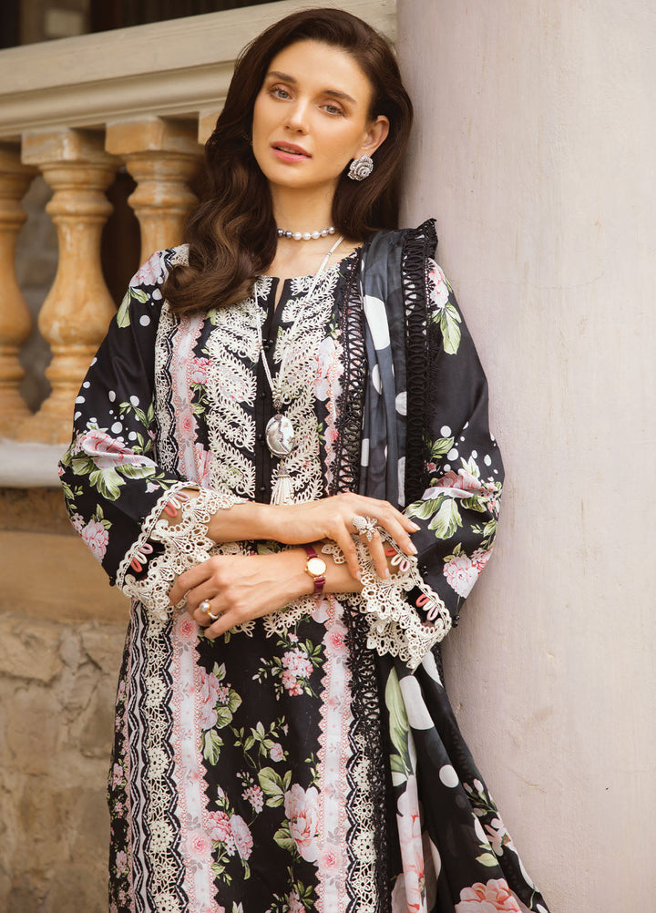 Elaf Chikankari Lawn Suits Unstitched 3 Piece EF24PC ECT 05B - Summer Collection