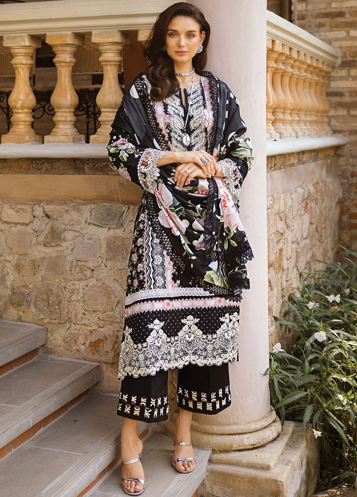 Elaf Chikankari Lawn Suits Unstitched 3 Piece EF24PC ECT 05B - Summer Collection