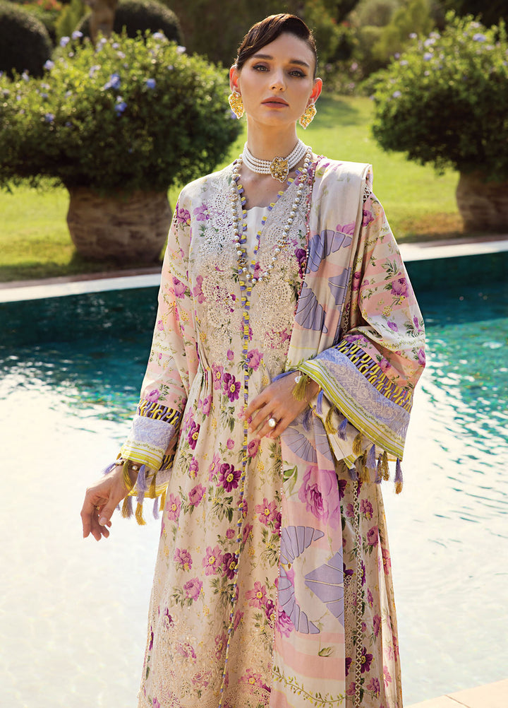 Elaf Chikankari Lawn Suits Unstitched 3 Piece EF24PC ECT 06A - Summer Collection