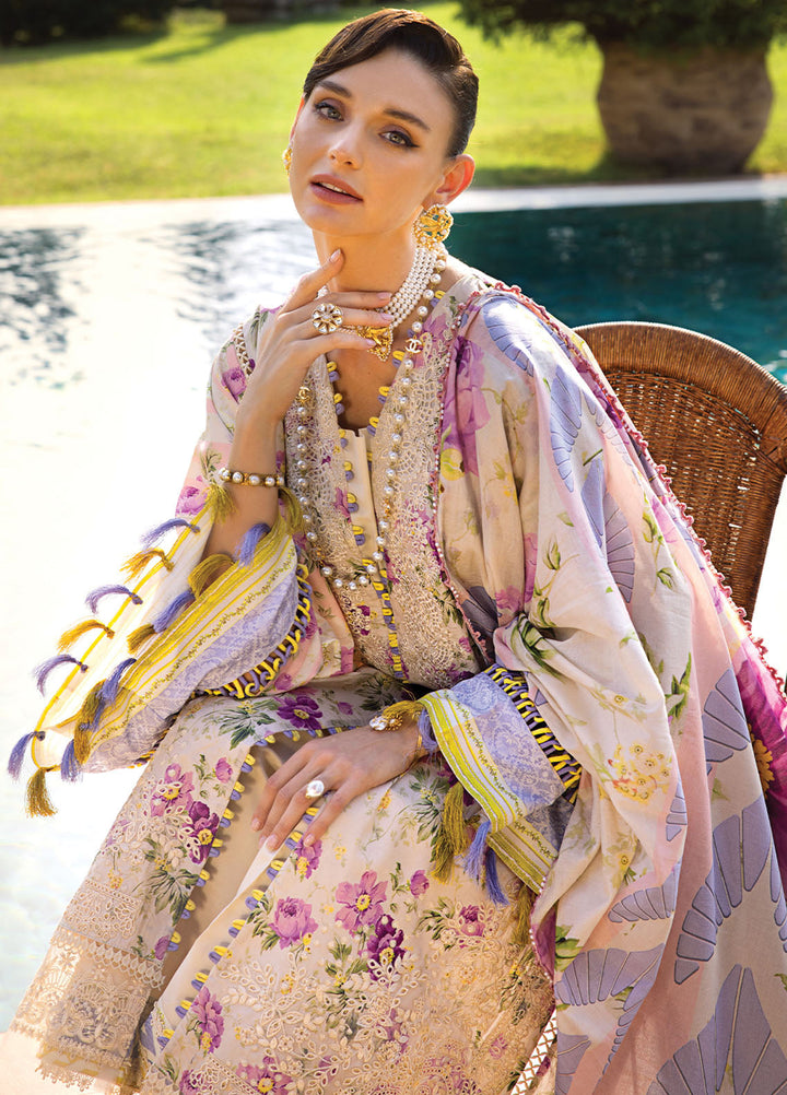 Elaf Chikankari Lawn Suits Unstitched 3 Piece EF24PC ECT 06A - Summer Collection