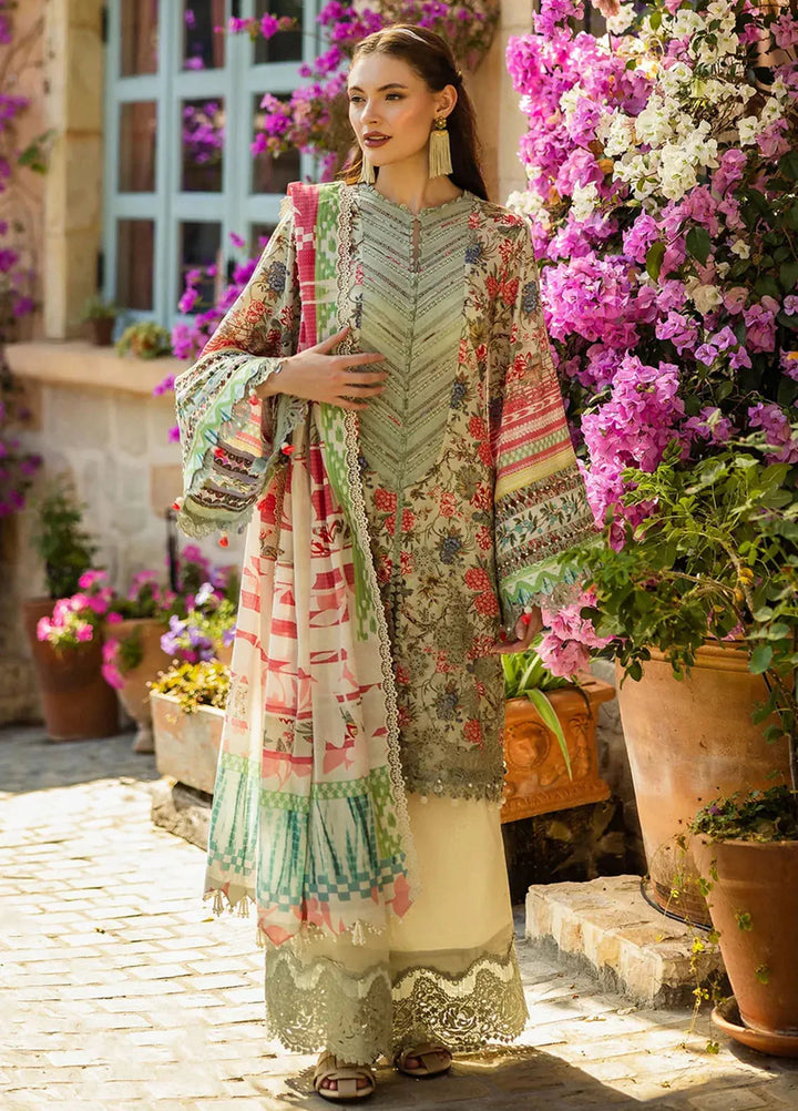 Elaf Chikankari Lawn Suits Unstitched 3 Piece EF25PC ELK-01B Giardino - Summer Collection