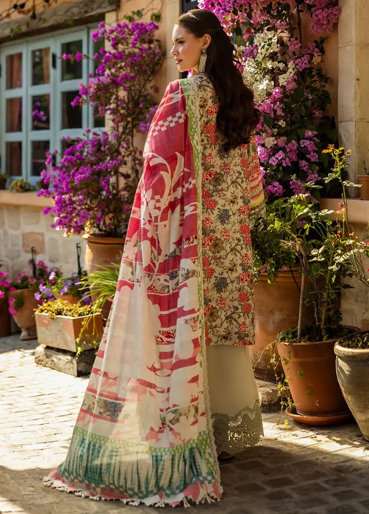 Elaf Chikankari Lawn Suits Unstitched 3 Piece EF25PC ELK-01B Giardino - Summer Collection