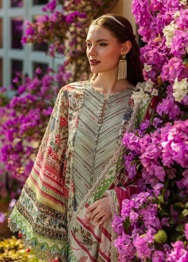 Elaf Chikankari Lawn Suits Unstitched 3 Piece EF25PC ELK-01B Giardino - Summer Collection