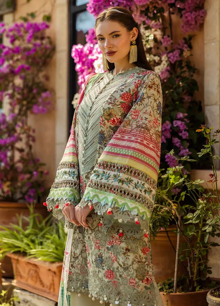 Elaf Chikankari Lawn Suits Unstitched 3 Piece EF25PC ELK-01B Giardino - Summer Collection