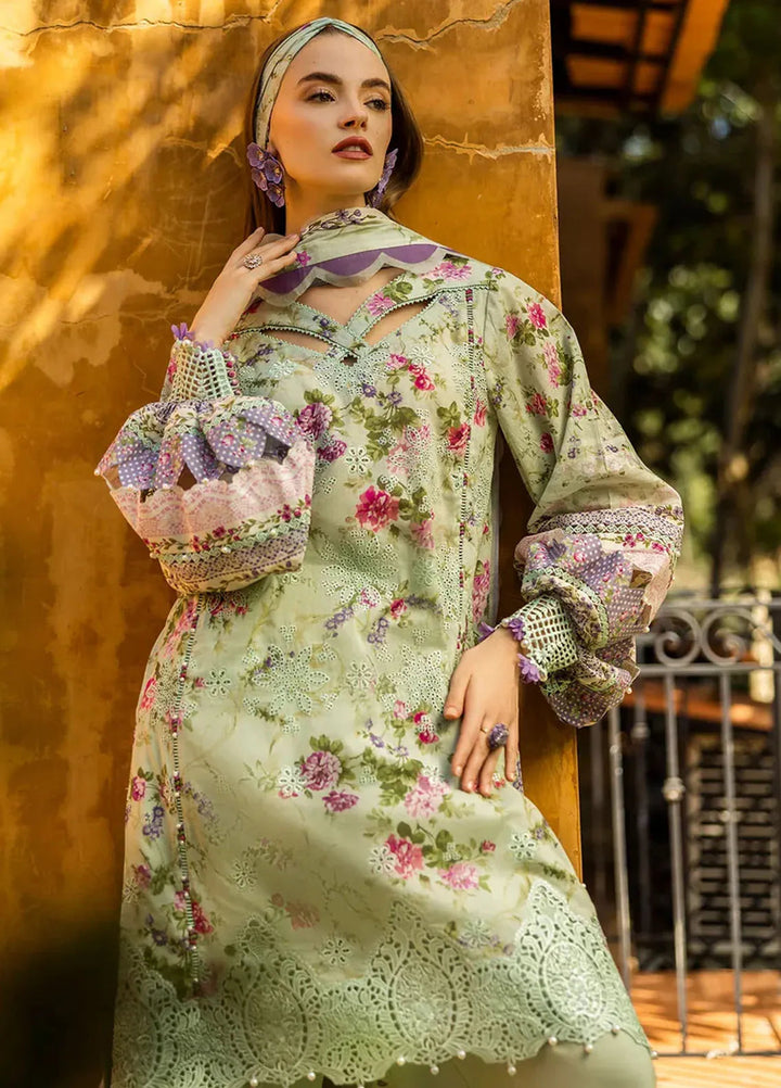 Elaf Chikankari Lawn Suits Unstitched 3 Piece EF25PC ELK-03A Floreale - Summer Collection