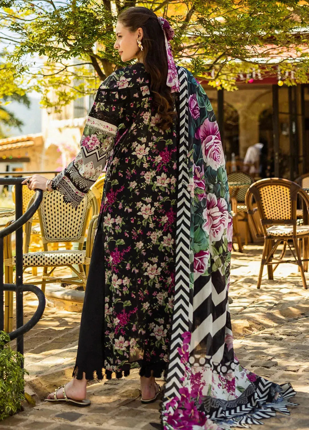 Elaf Chikankari Lawn Suits Unstitched 3 Piece EF25PC ELK-05A Belleza - Summer Collection