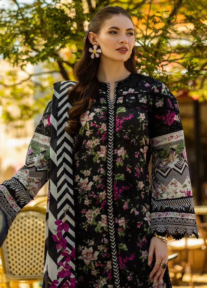 Elaf Chikankari Lawn Suits Unstitched 3 Piece EF25PC ELK-05A Belleza - Summer Collection