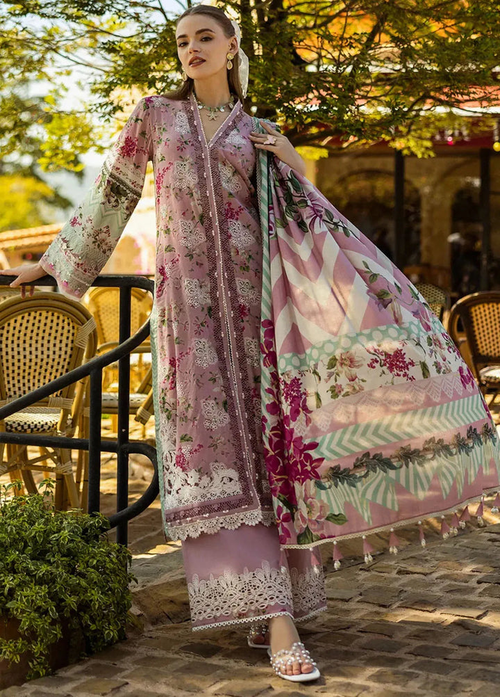 Elaf Chikankari Lawn Suits Unstitched 3 Piece EF25PC ELK-05B Fia - Summer Collection
