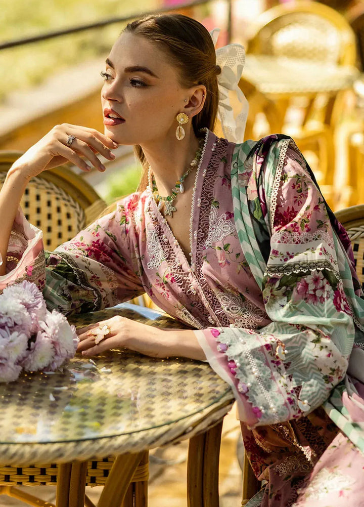 Elaf Chikankari Lawn Suits Unstitched 3 Piece EF25PC ELK-05B Fia - Summer Collection