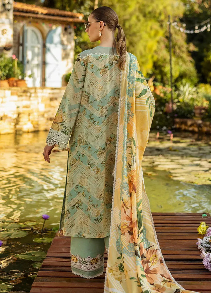 Elaf Chikankari Lawn Suits Unstitched 3 Piece EF25PC ELK-06A Pistachio Dreams - Summer Collection