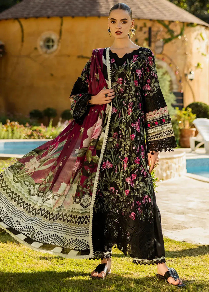 Elaf Chikankari Lawn Suits Unstitched 3 Piece EF25PC ELK-08A Vista - Summer Collection